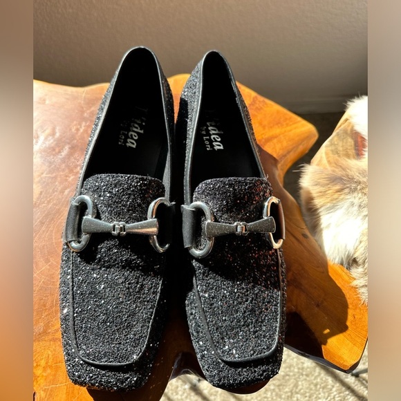 L’idea by Lori Black Gliter Leather with Bit Loafers size 38 / 8 - Picture 6 of 7